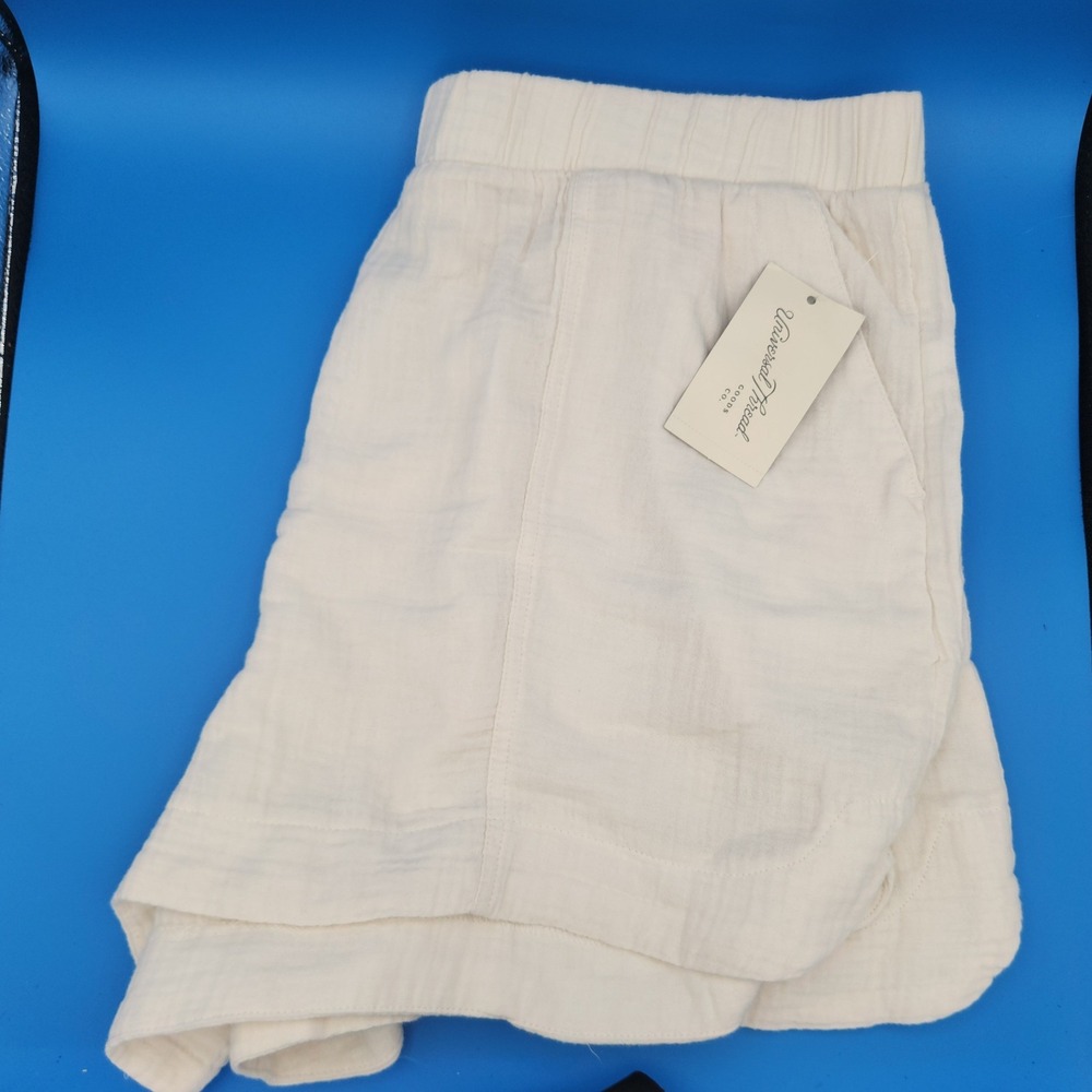 Universal Thread Womens XL Cream White Cotton Gauze Pull On Shorts NWT